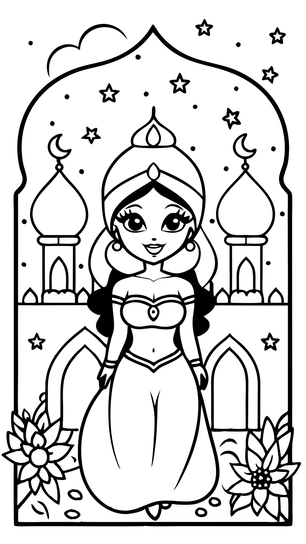 Páginas para colorear de Jasmine Princess